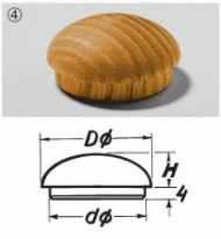 Abdeckkappen Holz 25 mm Typ 4
